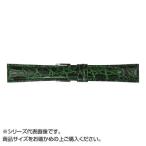 ショッピングミモザ MIMOSA(ミモザ) 時計バンド RA型押ワニ 18mm グリーン (美錠:銀) CRA-G18