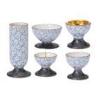 彩花五具足 有田焼 桜小紋ブルー 326