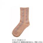 神戸生絲 婦人ゴムなし柄すべり止めソックス(タテ花)22-24cm 3338 モカ