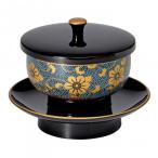 穴あき茶托セット 九谷焼茶碗付 4.2�