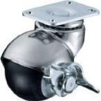 ハンマーキャスター(Hammer Caster) プレート式 旋回式ゴム車輪 40mm ストッパー付 40515P-R40