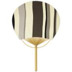  Сикоку .. веер "uchiwa" для мужчин и женщин ткань полоса серый серия 28×41