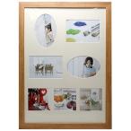 VANJOH フォトフレーム Fhoto Frame A3・多窓・A4兼用 壁掛け専用 ナチュラル OKF-A3T-NL