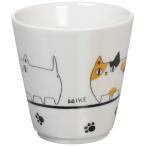 セラミック藍 猫3兄弟 湯呑 行進 サイズ：約φ8 H8 13007