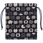  столица . сумка .. печать . бардачок кошка мир рисунок хлопок сделано в Японии ...... темно-синий 22.5×22.5cm
