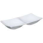 深山 仕切り皿 2つ仕切り皿 小 白磁 コワケ 日本製