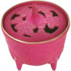  скала .(Iwachu) курильница Sakura золотой / розовый корпус размер (cm):Φ8.5×H9 29211 дизайн мелкие вещи юг часть металлический контейнер 