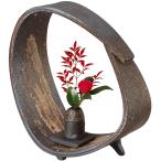 信楽焼 花器 輪型一輪花入(大) 幅29x奥13.5x高さ32cm 505-01