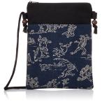  круг все (Maruzen) небольшая сумочка птицы и звери ../ темно-синий 22×1.5×26.5cm