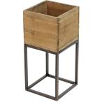 村田屋産業 アイアンスタンド ウッドボックス S 5427