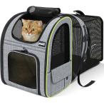 Pecute 犬 リュック 猫 キャリー リュック 拡張可能 2WAY 猫キャリーバッグ 猫 小中型犬用 バッグ 通気性 折り畳み 旅行 通院 防災