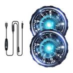 [NQG] 作業服用のファン 作業服ファン usb ファンユニット ３段階風力調節 熱中症対策 USBケーブル 空調用のファン 薄型 あらゆる作業服に