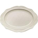u.... Mino .[ cadre ] эллипс овальный тарелка plate relief узор диаметр примерно 17×13cm карта ru белый слоновая кость один ... электронный Len 
