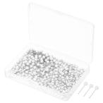 PATIKIL канцелярская кнопка пластик круг голова карта tuck родители палец сталь отметка карта мира пробковая доска для белый 300 шт 