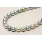 アコヤ真珠パールネックレス　グレーカラー　6.5-7.0mm