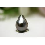 タヒチ黒蝶真珠パールルース　13×10mm　ブラックグレーカラー