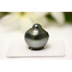 タヒチ黒蝶真珠パールルース　17×17mm　ブラックカラー