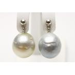  юг . White Butterfly жемчуг жемчуг bla серьги 12mm серебряный зеленый цвет K14WG производства 