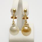 南洋白蝶真珠パールイヤリング11m...