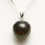 タヒチ黒蝶真珠パールペンダントトッ...