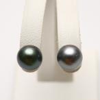 タヒチ黒蝶真珠パールピアス　7mm　マルチカラー　K14WG製