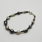 タヒチ黒蝶真珠パールブレスレットケ...