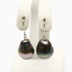  Таити Black Butterfly жемчуг жемчуг серьги 9mm черный цвет K14WG производства обычно используя tei Lee офис ювелирные изделия 