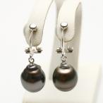  Таити Black Butterfly жемчуг жемчуг серьги 10mm черный цвет обычно используя tei Lee офис ювелирные изделия серебряный производства 