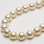 ショッピング真珠 アコヤ真珠パールネックレス　8.5-9.0mm　ホワイトグリーンカラー　結婚式　パーティー　フォーマル