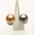 ショッピングパール 南洋白蝶/タヒチ黒蝶真珠パールピアス　8mm　マルチカラー　K18製　普段使い　デイリー　オフィスジュエリー