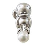 ブローチ サルモチーフブローチ パールブローチ さる ピンブローチ 猿 ピンズ 申 ラペルピン 干支ブローチ モンキー 送料無料 プレゼント ギフト 自分買い