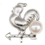 風見鶏 ブローチ パールブローチ 鶏 ピンブローチ ピンズ 鳥 ラペルピン 真珠ブローチ バードブローチ 送料無料 プレゼント ギフト ご褒美 自分買い