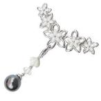 ブローチ 花 真珠パールブローチ タヒチ黒蝶真珠 グリーン系 10mm 黒真珠 ブラックパール 白蝶貝 花モチーフ 送料無料 プレゼント ギフト ご褒美 自分買い pu