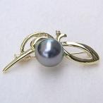 ブローチ真珠パールタヒチ黒蝶真珠南...