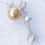 真珠ゴールデンパールブローチリーフ...