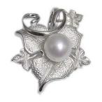 パール ブローチ パールブローチ フォーマル パールブローチ フォーマル ペンダント 南洋白蝶真珠 10mm リーフ 葉 送料無料 プレゼント ご褒美 自分買い pu