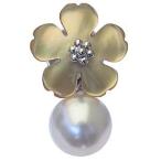 ブローチ 花 パール 真珠 ピンブローチ ラペルピン 南洋白蝶真珠 10mm 黄蝶貝 フラワー 花モチーフ 送料無料 フォーマル プレゼント ギフト 自分買い pu