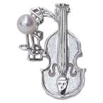 ブローチ バイオリン 楽器 ピンズ ラペルピンブローチ タイニーピン ピンブローチ 真珠 パール レディース 送料無料 プレゼント ギフト ご褒美 自分買い