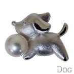 パール ブローチ ラペルピン 真珠 アコヤ真珠 あこや真珠 仔犬 DOG 男女兼用 ユニセックス 送料無料 品質保証書付き 人気 プレゼント ギフト 自分買い