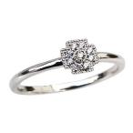 ダイヤモンド クロスリング ホワイトゴールド ピンキーリング k18 ダイヤ指輪 0.05ct 送料無料 ジュエリー プレゼント ギフト ご褒美 自分買い pu