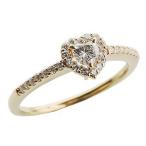 ハートダイヤリング ダイヤモンドリング ダイヤモンド指輪 ハートシェイプ ダイヤモンド k18 ゴー ...