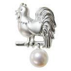 パール ブローチ 鳥ブローチ 鶏ブローチ 酉ブローチ ニワトリ バード メンズ ラペルピン 干支ブローチ 鶏モチーフ 人気 プレゼント ギフト 自分買い