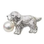 パール ブローチ セントバーナード 愛犬 犬 いぬ イヌ DOG dog ドッグ メンズ 男性用 ラペルピン ピンブローチブローチ プレゼント ギフト 自分買い