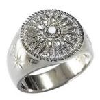メンズリング 男性用リング ダイヤモンドリング 太陽モチーフ 指輪 印台リング 太陽 メンズ指輪 男 ...