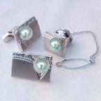 ネクタイピン タイバー カフス タイピン ホワイトゴールド 真珠 パール あこや真珠 メンズ 送料無料 人気 プレゼント ギフト ご褒美 自分買い pu