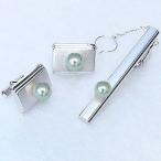 ネクタイピン タイバー カフス タイピン ホワイトゴールド 真珠 パール あこや真珠 メンズ 送料無料 人気 プレゼント ギフト ご褒美 自分買い pu