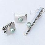 ネクタイピン タイバー カフス タイピン ホワイトゴールド 真珠 パール あこや真珠 メンズ 送料無料 人気 プレゼント ギフト ご褒美 自分買い pu