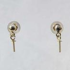 ピアス金具 18金 18k 真珠 普段使い ブラ金具 k18 ゴールド ツキサシ付 SOサイズ シリコンダブルキャッチ付 ペア 送料無料 プレゼント ギフト 自分買い