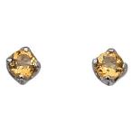 Yahoo! Yahoo!ショッピング(ヤフー ショッピング)普段使い シトリントパーズ ピアス 一粒 シンプルピアス k18 ホワイトゴールド 送料無料 ジュエリー 人気 プレゼント ギフト ご褒美 自分買い