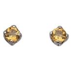 Yahoo! Yahoo!ショッピング(ヤフー ショッピング)普段使い シトリントパーズ ピアス 一粒 シンプルピアス k10 ホワイトゴールド ジュエリー カジュアル プレゼント ギフト ご褒美 自分買い